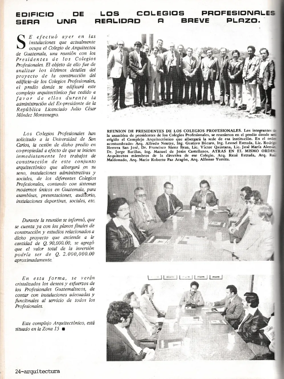 Historia del Colegio de Arquitectos de Guatemala